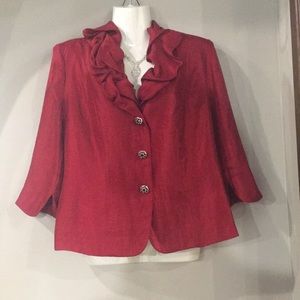 Red Blazer Suit Sz Small